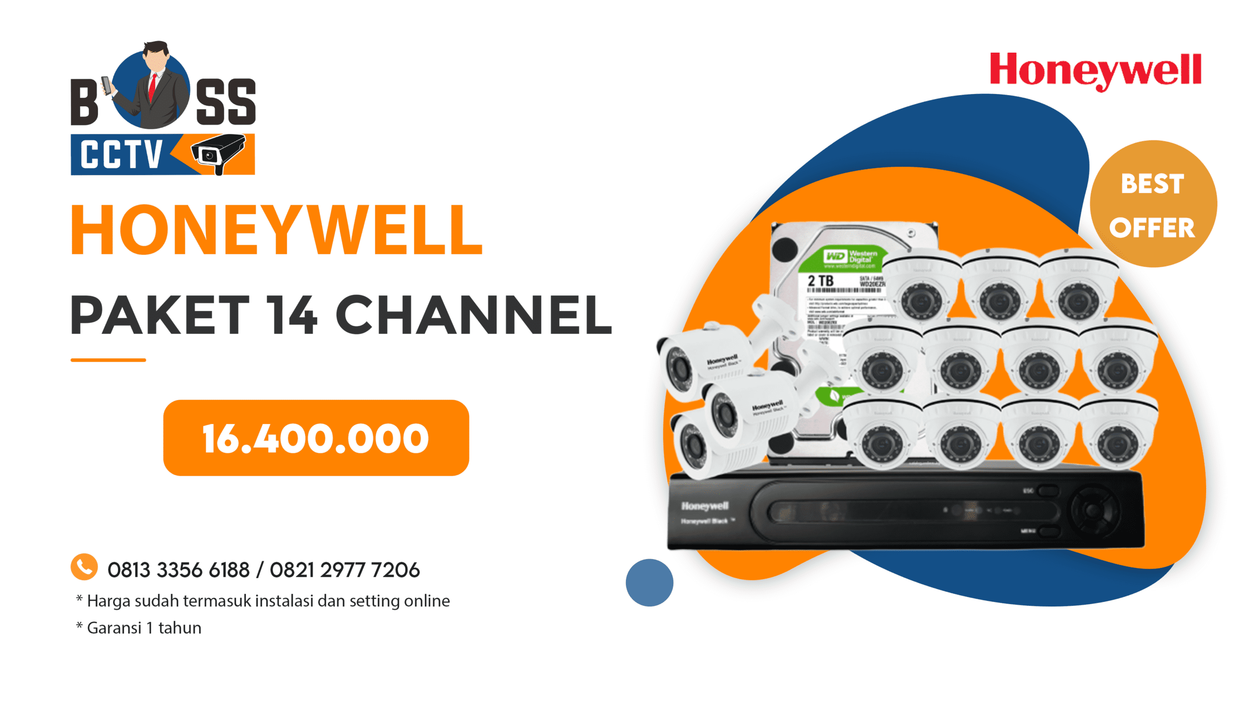 Paket CCTV Honeywell 12 CH