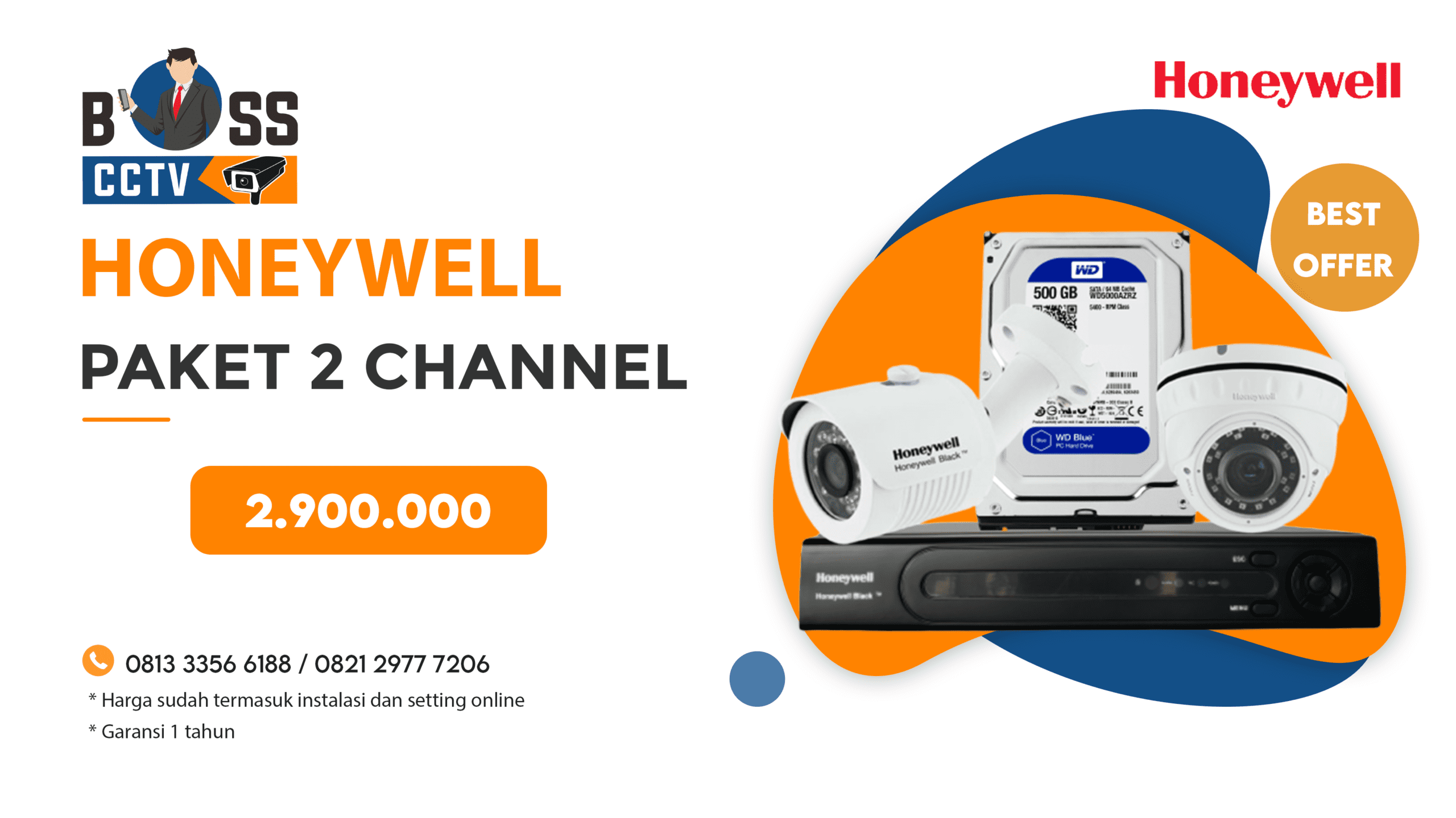 Paket CCTV Honeywell 2 CH