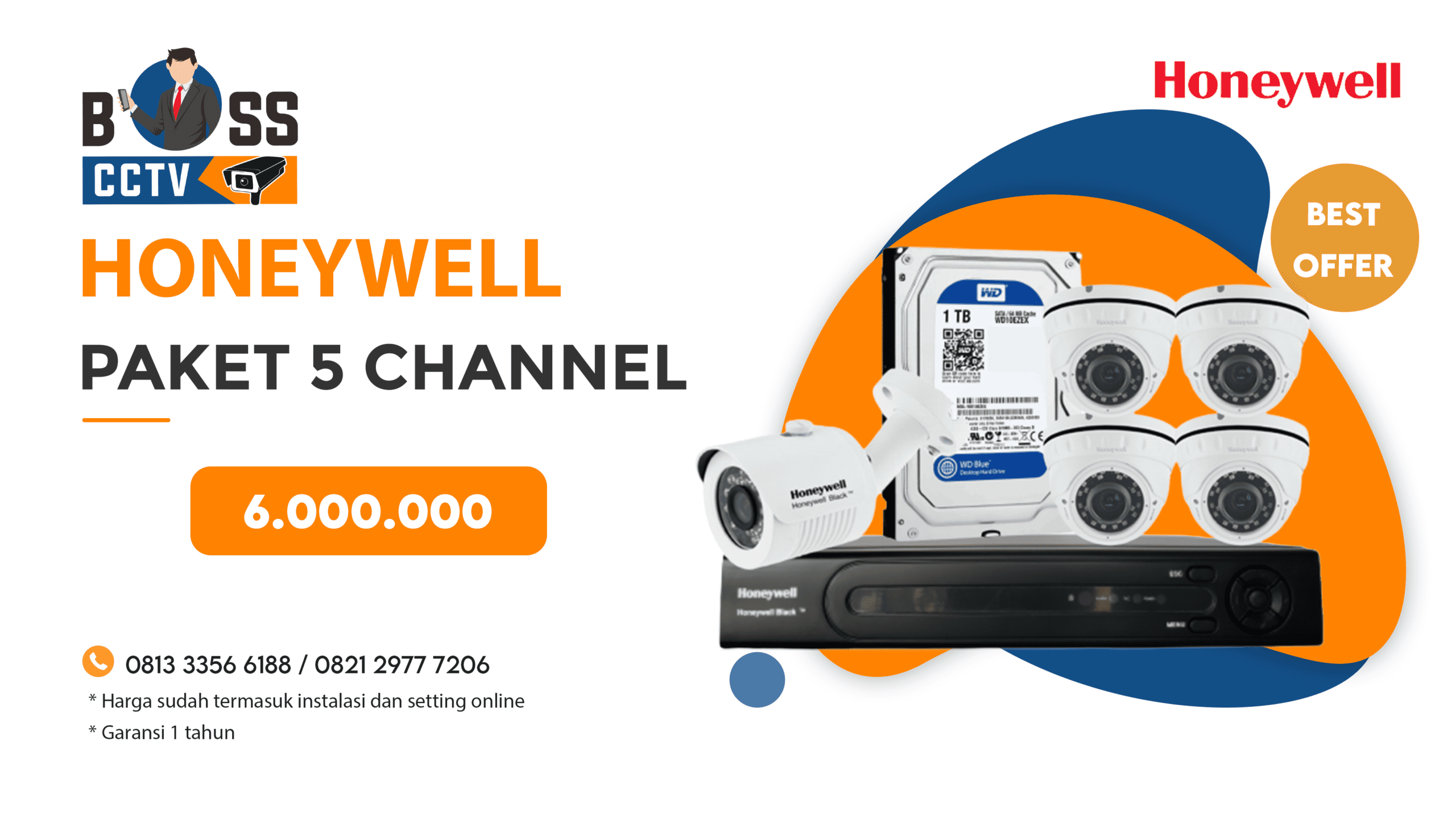 Paket CCTV Honeywell 5 CH