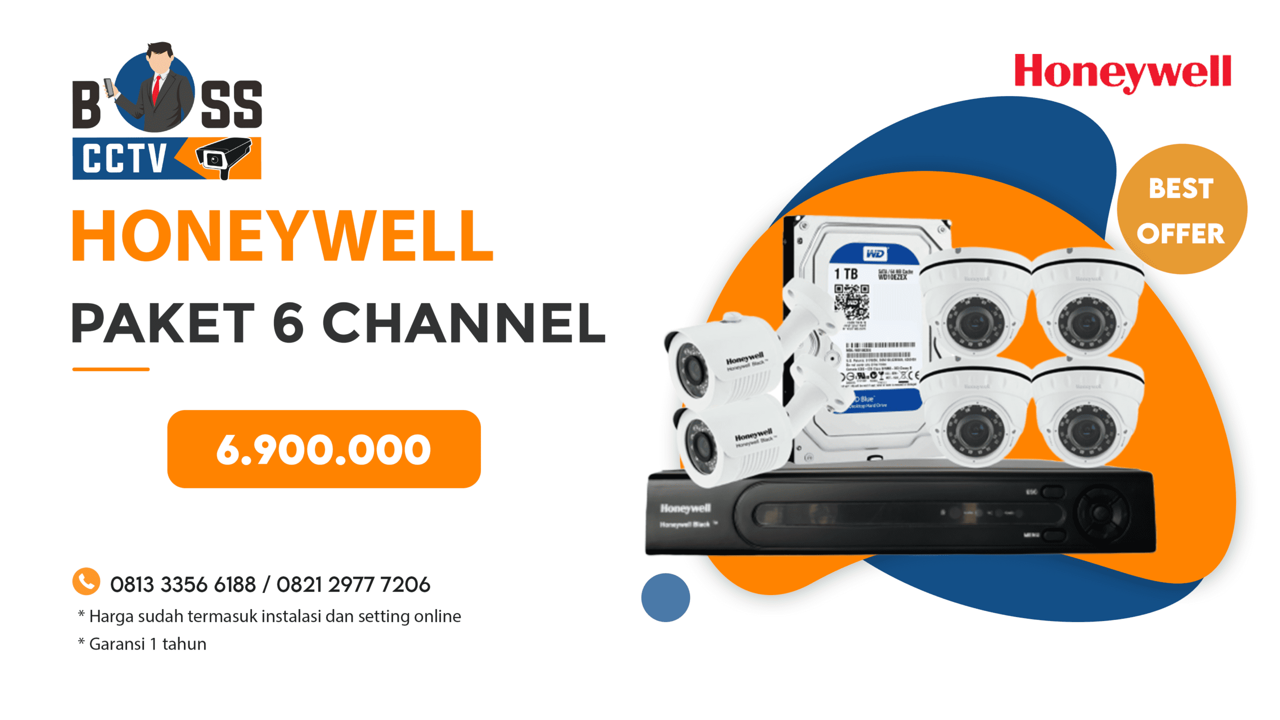 Paket CCTV Honeywell 6 CH