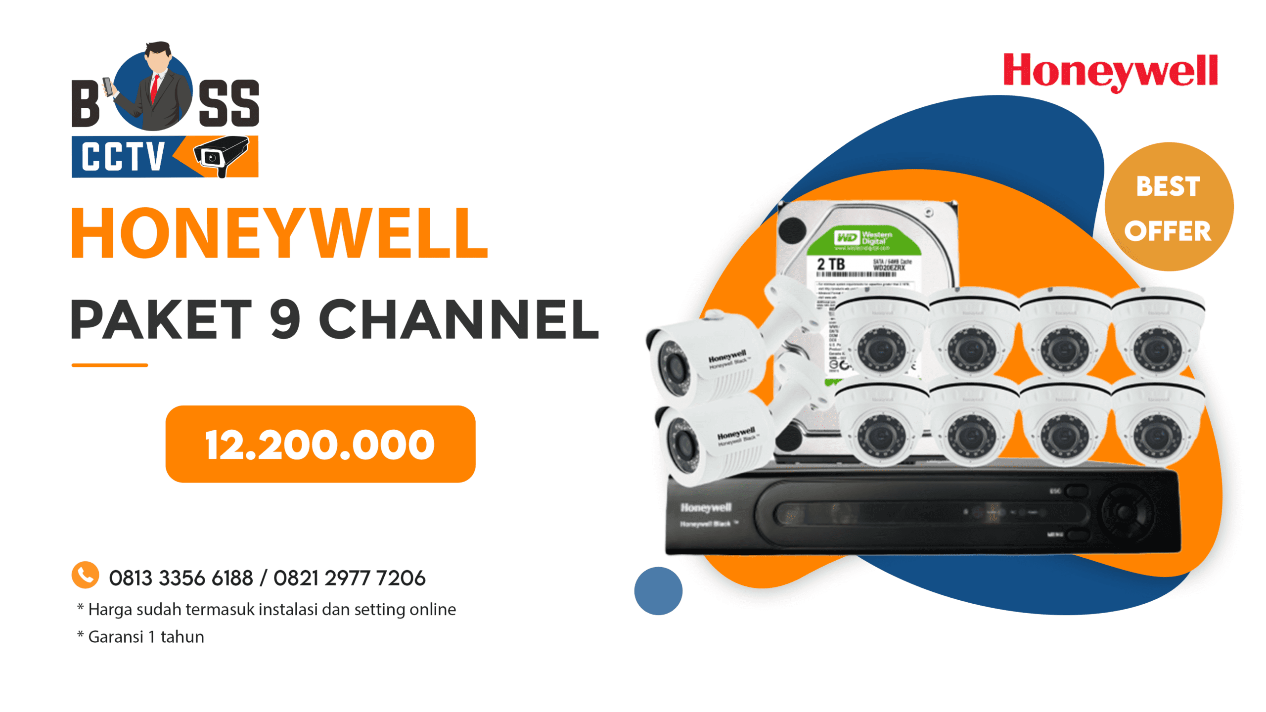 Paket CCTV Honeywell 9 CH