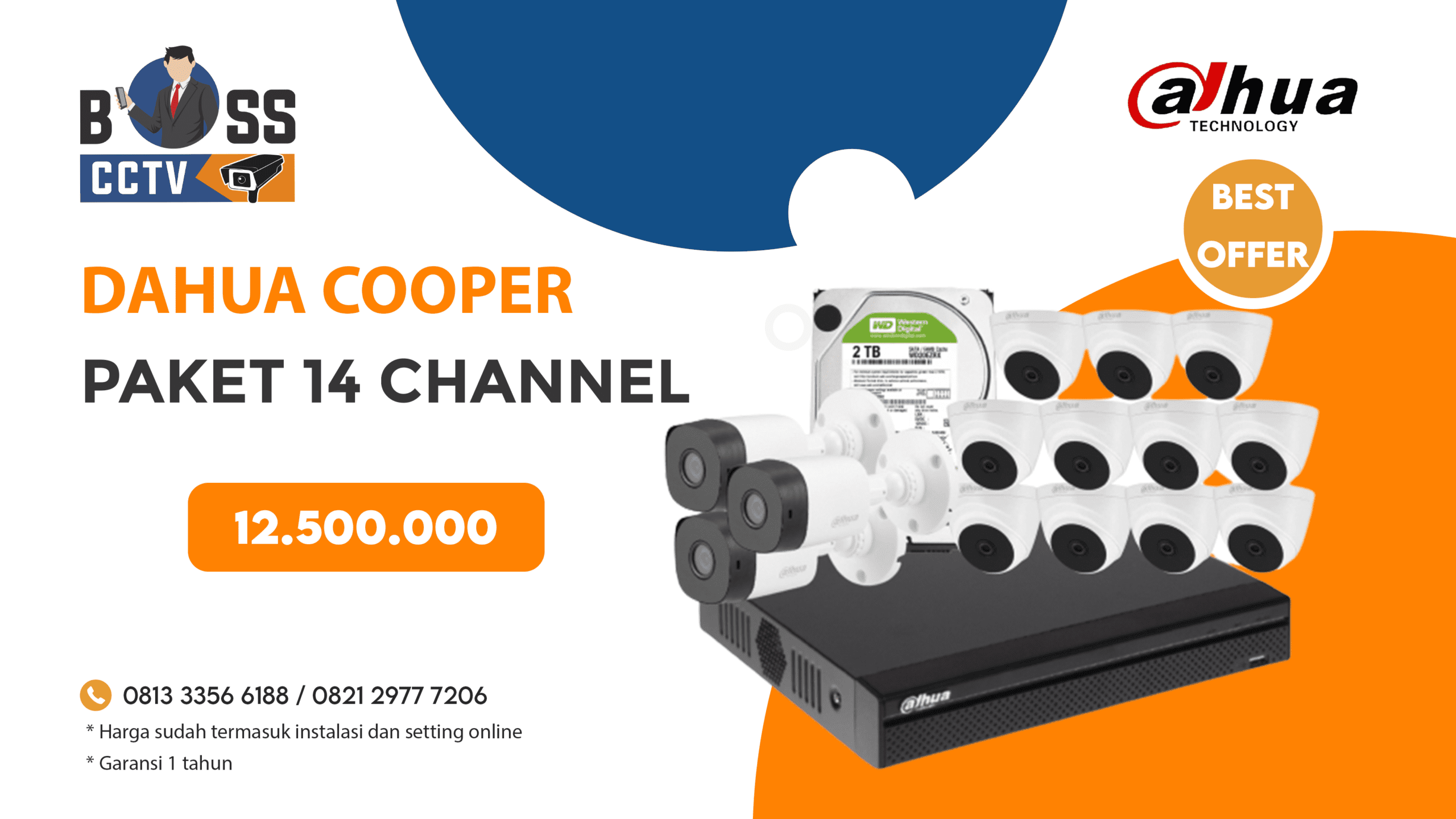 Paket CCTV DAHUA COOPER 14 CH