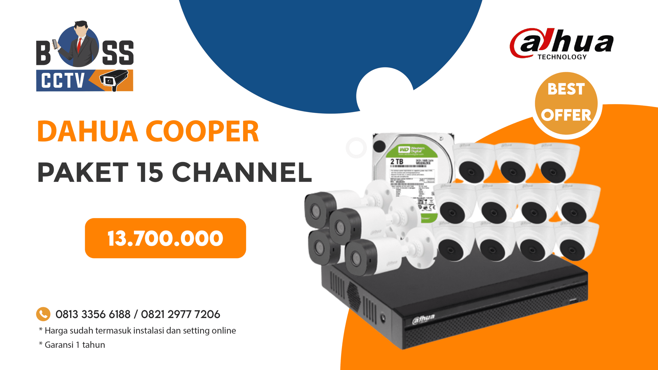 Paket CCTV DAHUA COOPER 15 CH