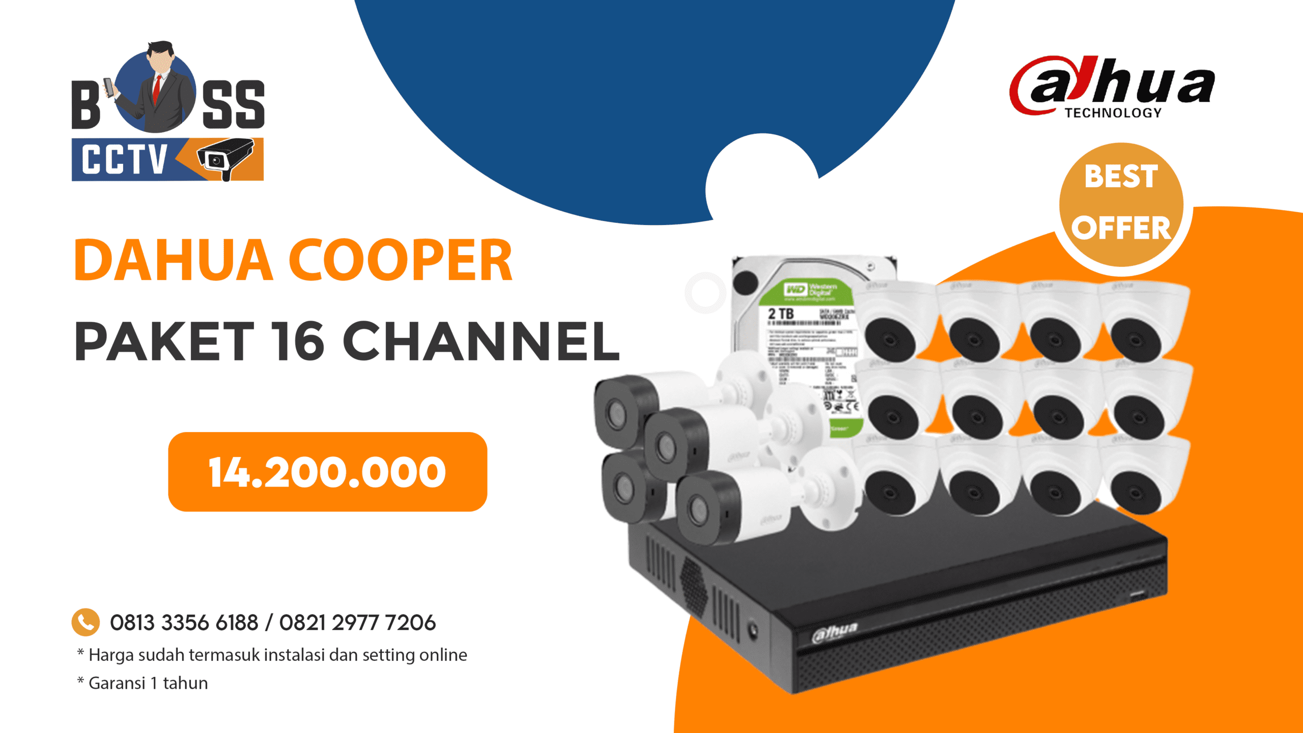 Paket CCTV DAHUA COOPER 16 CH