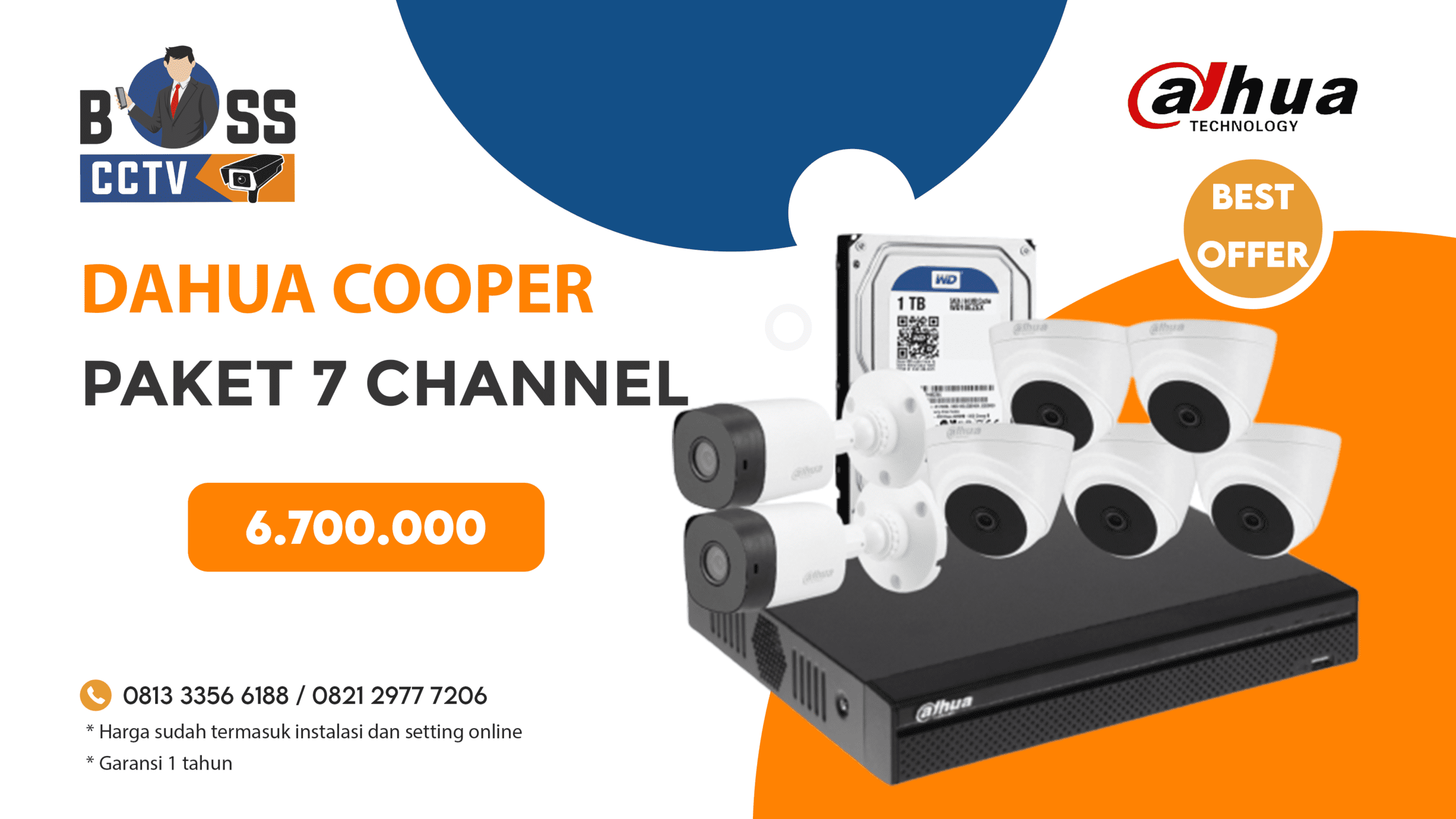 Paket CCTV Dahua Cooper 7 CH