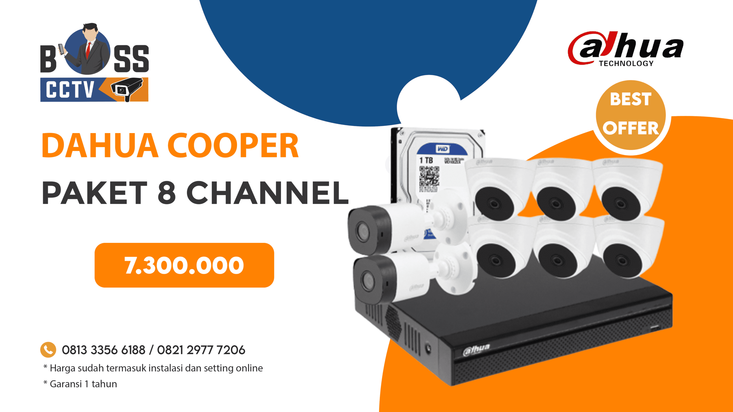 Paket CCTV DAHUA COOPER 8 CH