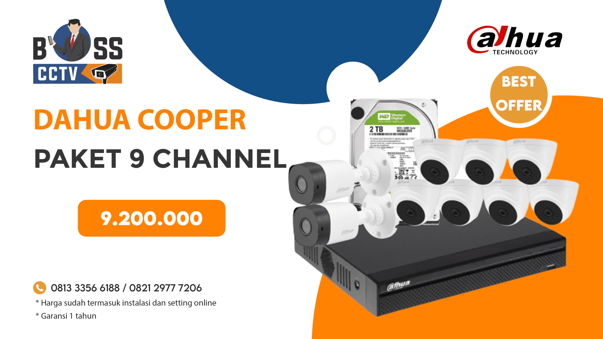 Paket CCTV Dahua Cooper 9 CH
