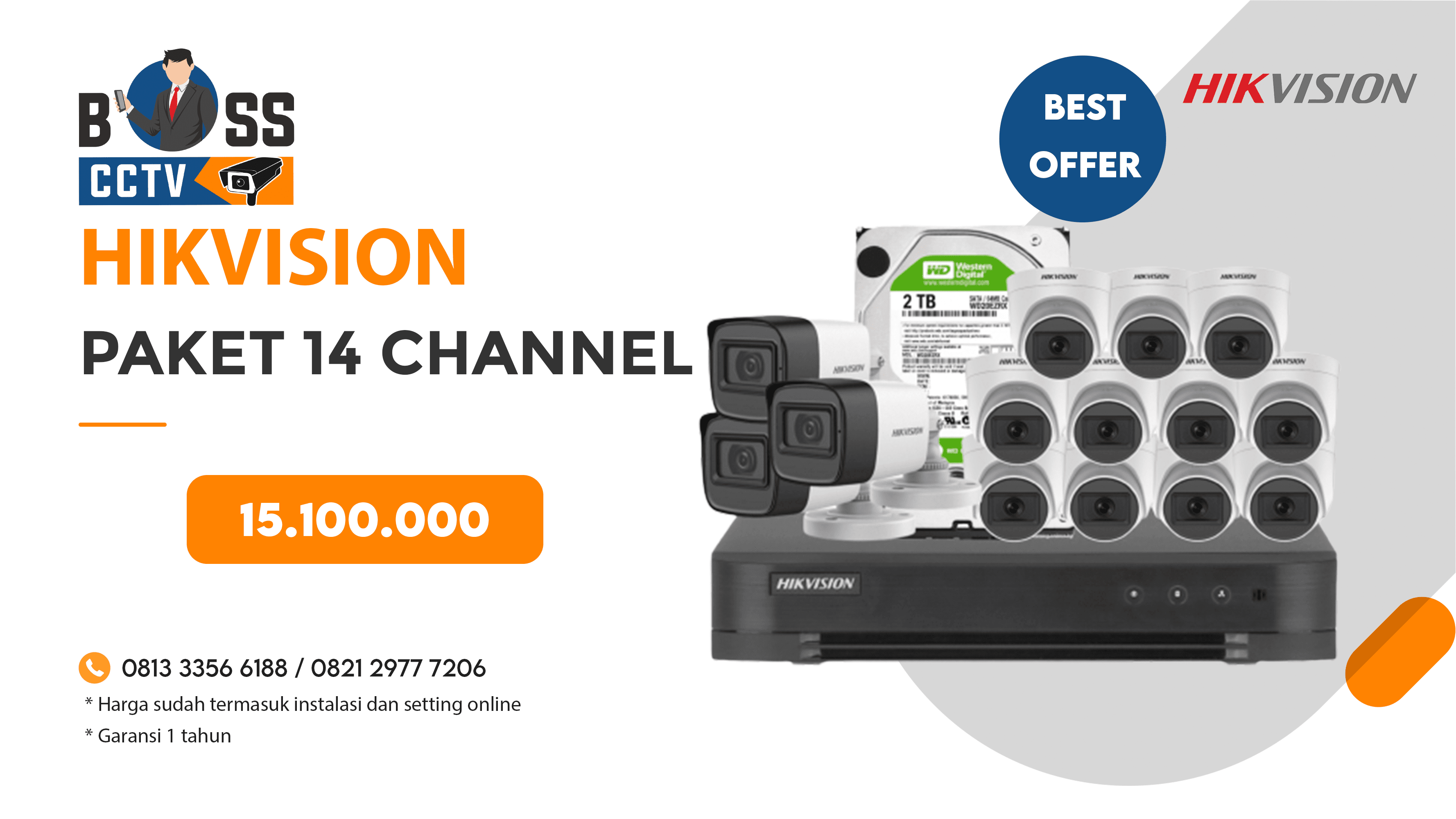 Paket CCTV HIKVISION 14 CH