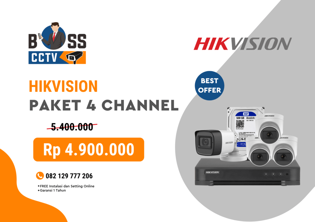 Harga Paket CCTV Hikvision Free Instalasi dan Setting