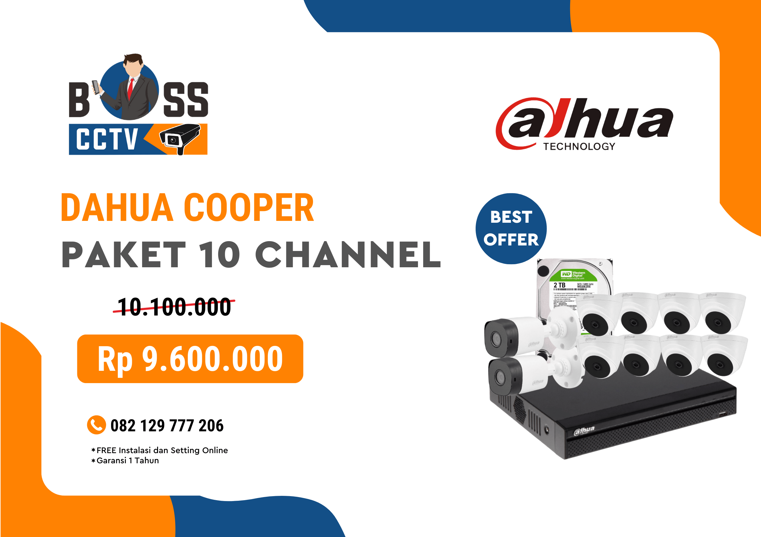 PROMO PAKET CCTV MURAH BOSS CCTV DAHUA 8 CHANNEL