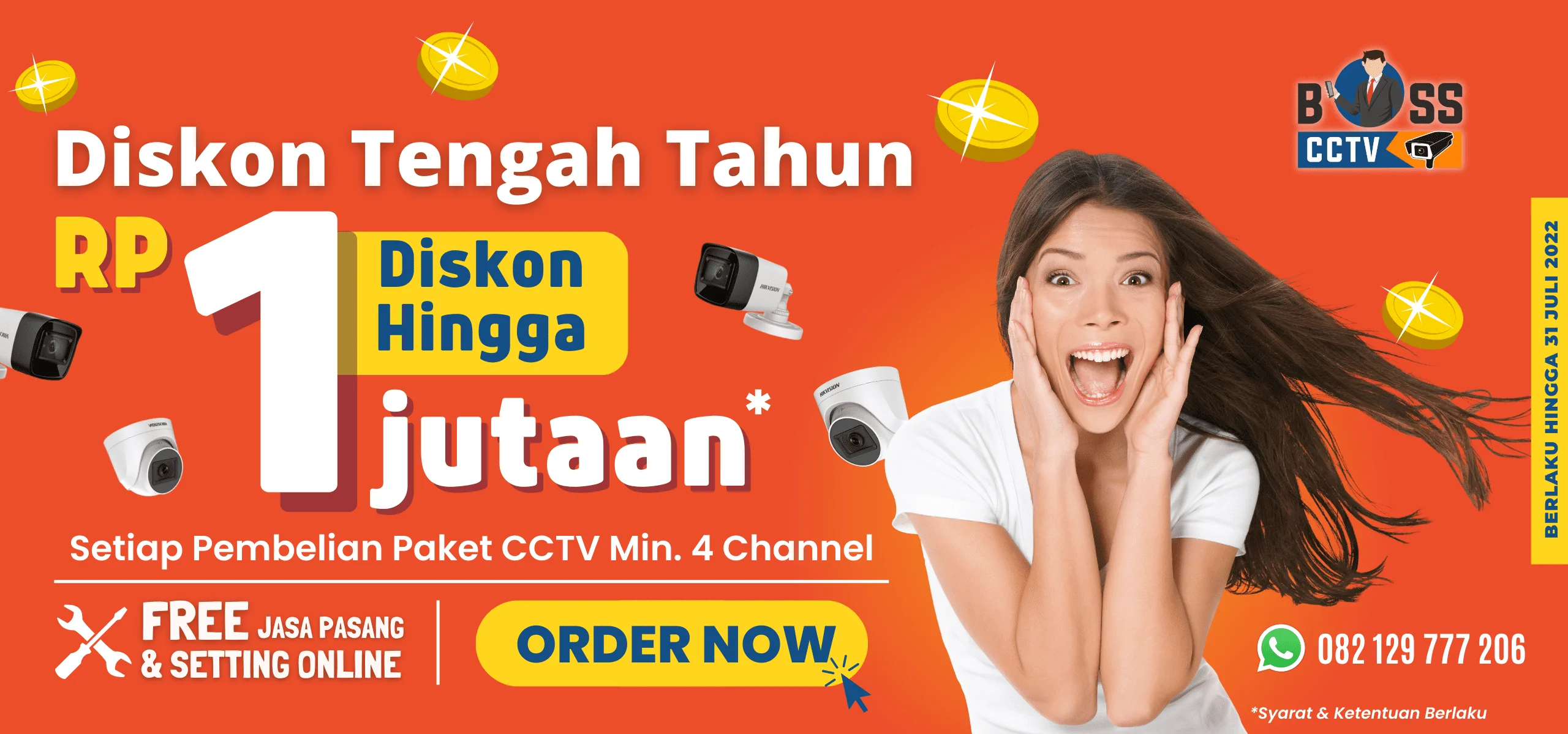 PROMO HARGA PAKET CCTV BULAN JULI BOSS CCTV