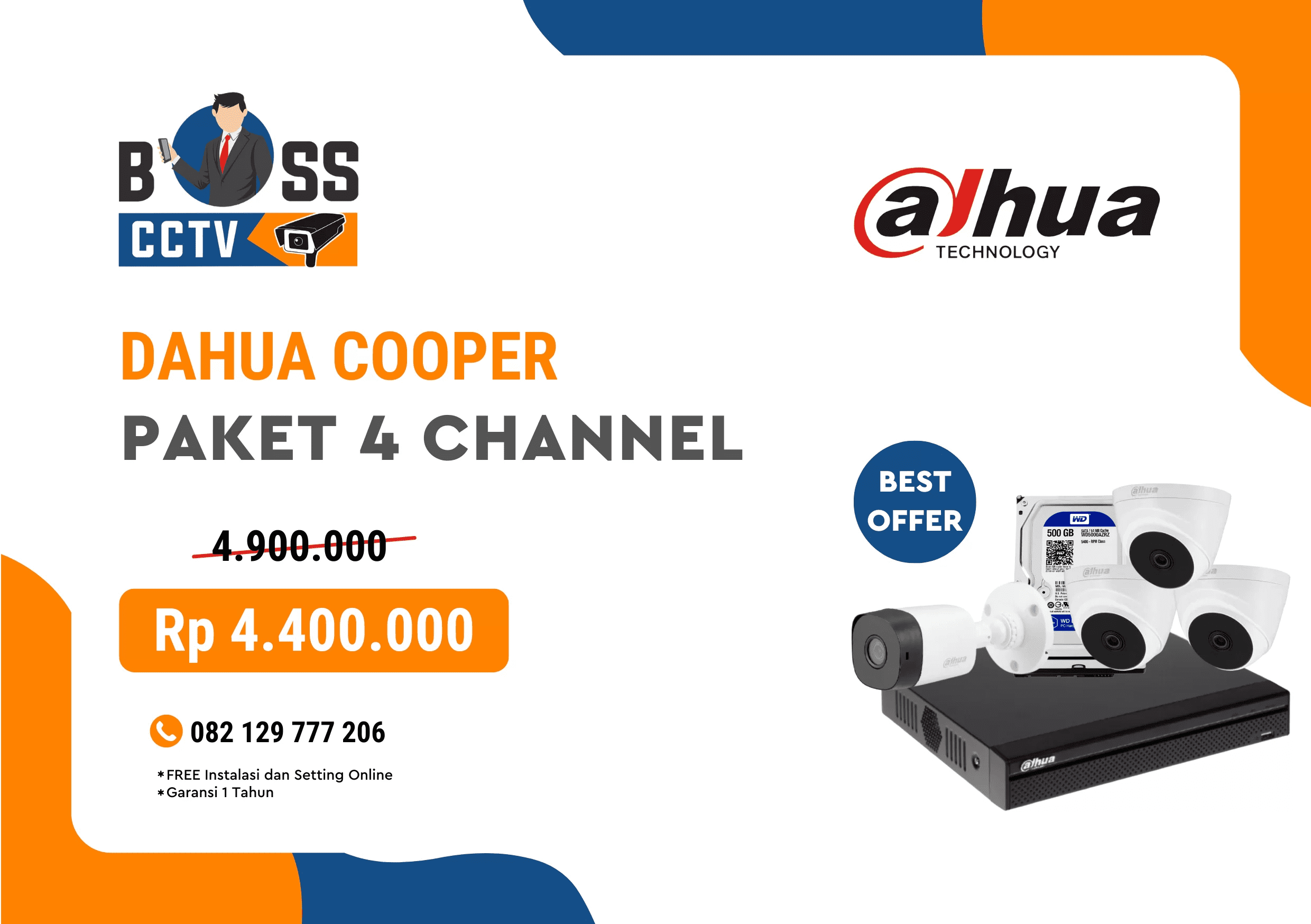 paket cctv 4 kamera