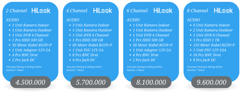 paket cctv audio hilook