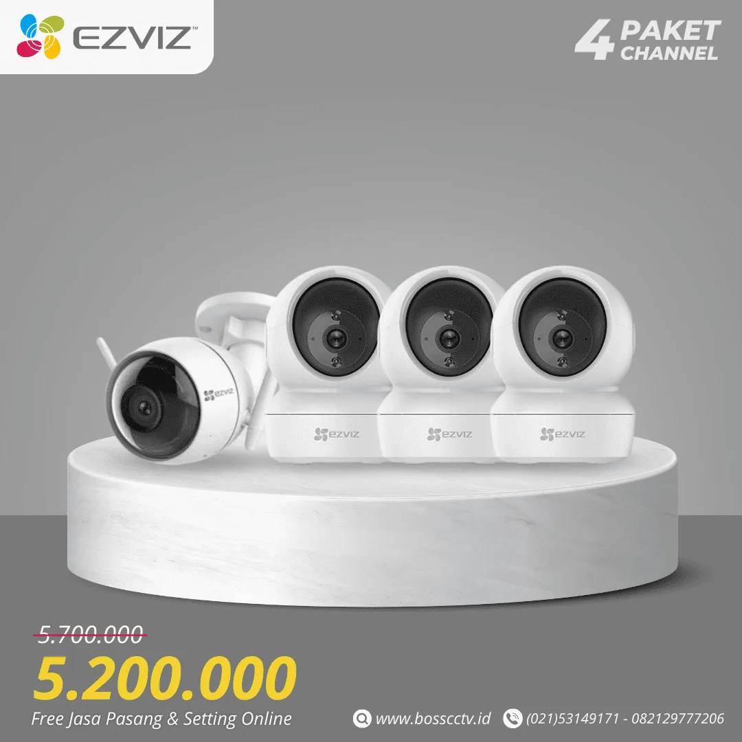 Paket cctv wireless 4 2024 channel