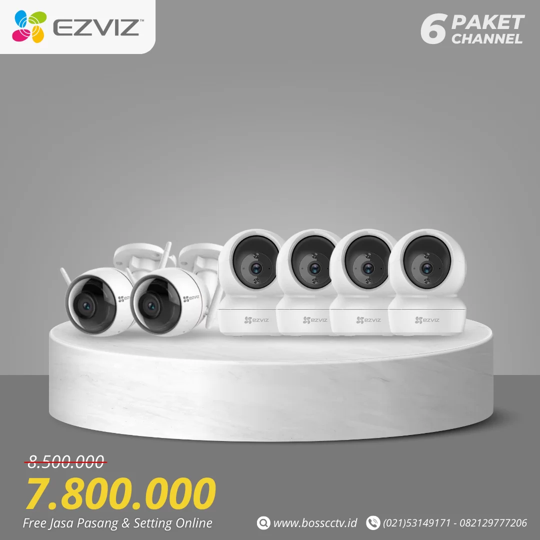 paket cctv wireless 6 kamera